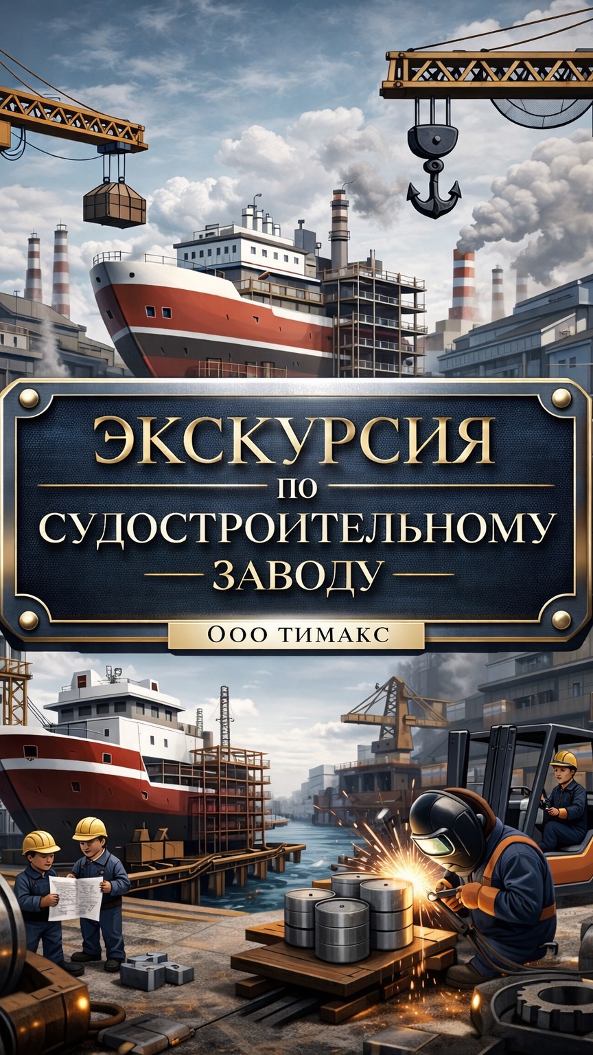Экскурсия по судостроительному заводу