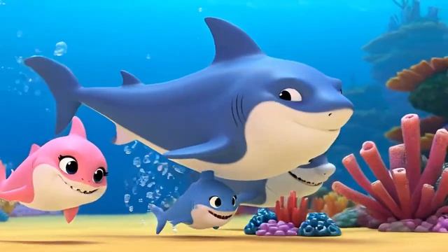 Малыш Акула, его папа, мама, дедушка . Мультфильм для детей 2026