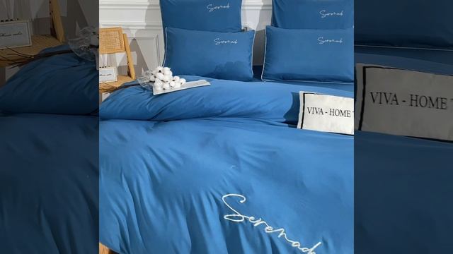 Комплект постельного белья Однотонный Сатин «Морская волна»