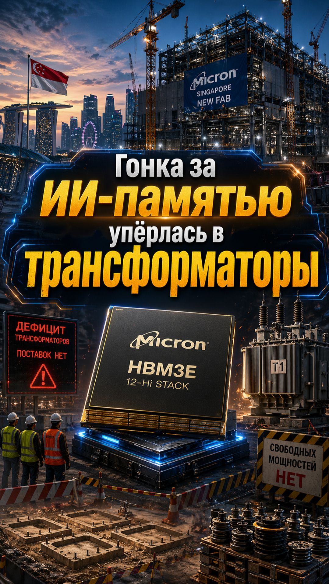 Почему нехватка трансформаторов уже угрожает выпуску памяти для искусственного интеллекта