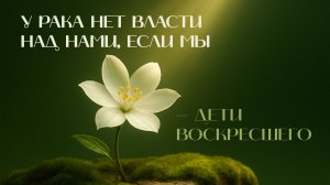 У рака нет власти над нами, если мы – дети Воскресшего | Древо жизни