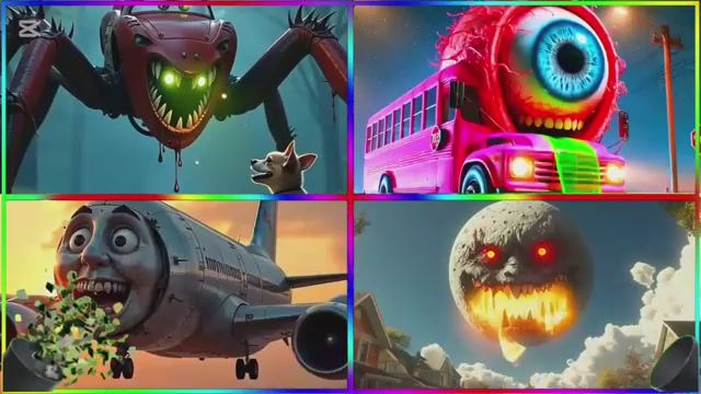 ШКОЛЬНЫЙ АВТОБУС ПРОТИВ ЛУННОГО МОНСТРА 🚌 ВЕЛИКАЯ БИТВА EXE ✨ ВЕСЕЛЫЙ ТАНЕЦ ⚡️ МУЛЬТИК ДЛЯ ДЕТЕЙ