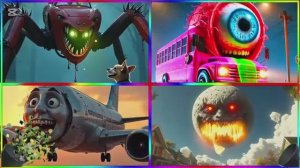 ШКОЛЬНЫЙ АВТОБУС ПРОТИВ ЛУННОГО МОНСТРА 🚌 ВЕЛИКАЯ БИТВА EXE ✨ ВЕСЕЛЫЙ ТАНЕЦ ⚡️ МУЛЬТИК ДЛЯ ДЕТЕЙ