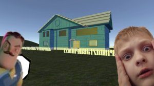 играю в Hello neighbor ранней прототип и поздний прототип, сосед теперь в чёрных штанах?!