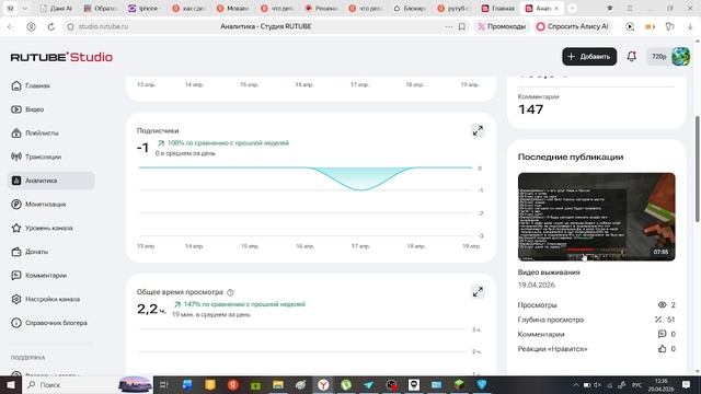 Первое видео аналитики