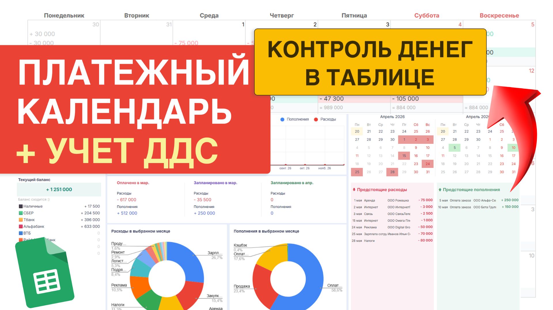 Платежный календарь + ДДС в таблице: полный контроль денег без сложных систем