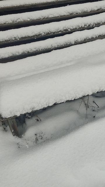 В деревне, снег пошёл в апреле