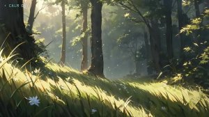 Лес и трава летом — спокойная анимация природы