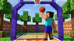 Строю баскетбольную площадку в майнкрафт