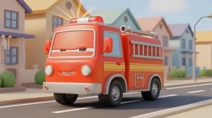Весёлая пожарная машина спасает городок . Мультфильм для детей музыкальный 2026