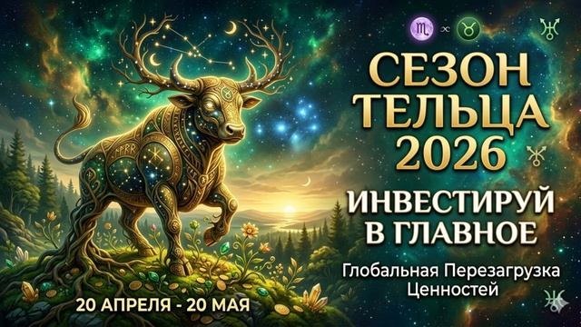 Сезон Тельца 2026: 20 апреля -20 мая. Время закладывать фундамент вашего процветания ♉️✨
