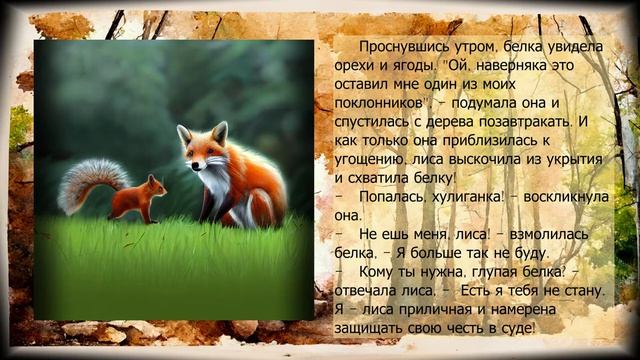 Почему у лисы хвост пушистый  Cказки
