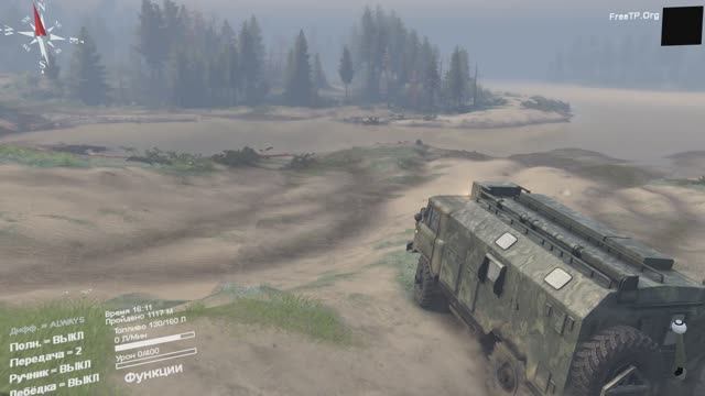 Spintires. Продолжаю исследовать территорию на ГАЗ-66