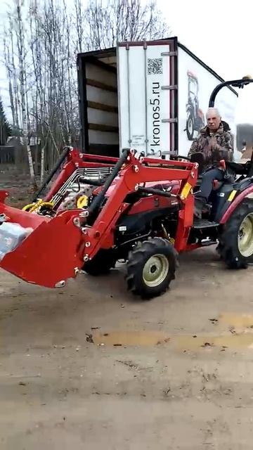 Получил свой тракторок Solis-gold 26 с фронтальным погрузчиком Флагман #минитрактор