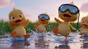 Песня для детей . Танцующие утята в луже . Мультфильм для детей 2026
