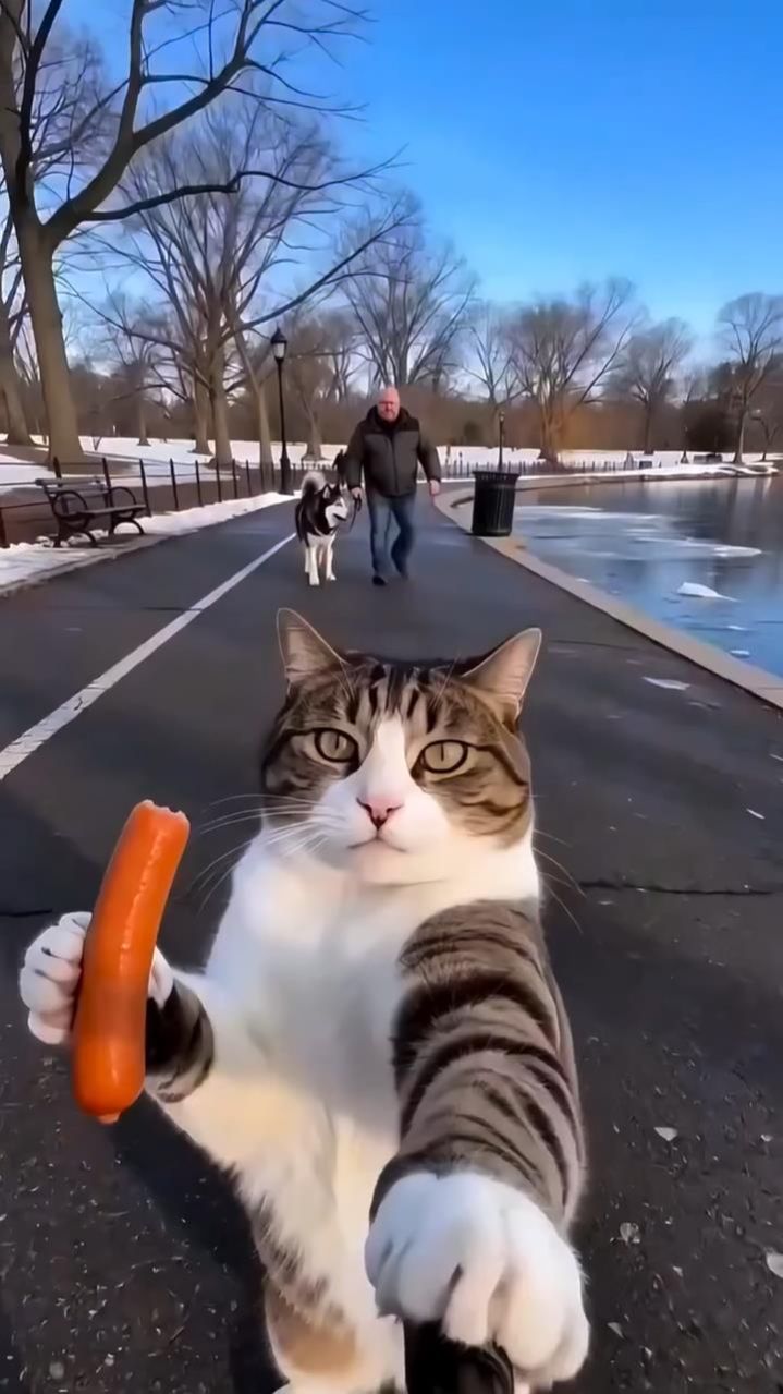 🐱 Нейровидео: «Киса проказничает» Эта пушистая хулиганка снова в деле! 🐾