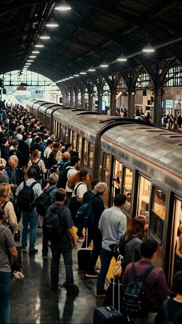 Потерянные в толпе: жажда свободы на остановке жизни утро толпа поезд