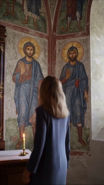 Святые на фресках: вечное вдохновение #искусство #фрески #православие