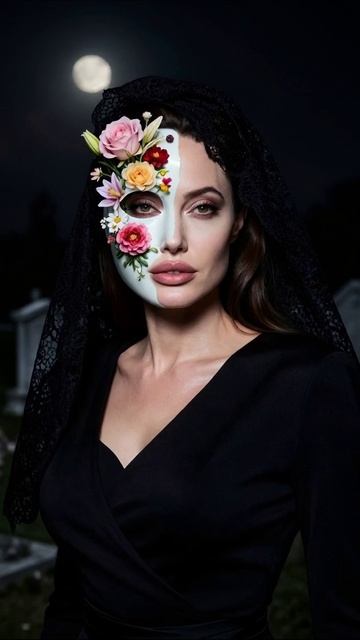 Тайны ночи: красота и мистика #красота #маска #ночь