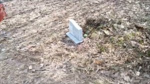 20.04.26. Закончили уборку на могилах. В лесу увидели памятник собаке.