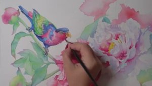 АКВАРЕЛЬНАЯ ПТИЦА. Мастер-класс по рисованию