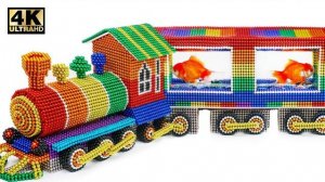 СДЕЛАЙ САМ: АКВАРИУМНЫЙ ПОЕЗД ИЗ МАГНИТНЫХ ШАРИКОВ (УДОВЛЕТВОРЯЮЩЕЕ) | МИР МАГНИТОВ