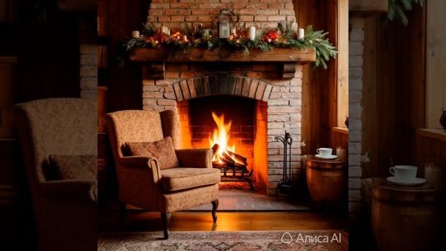 Огонь камина.