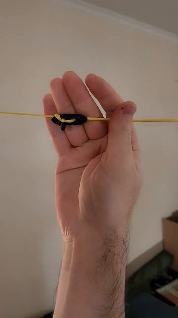 Натягиваем веревку тента - 