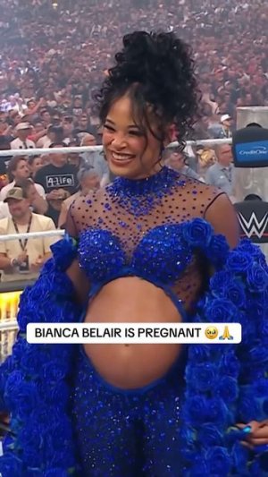 BIANCA BELAIR RETURNED AT WRESTLEMANIA TO ANNOUNCE HER PREGNANCY  #WrestleMania #WWEonNetflix #WWE