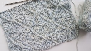 🔷 Ажурные ромбы спицами: Классическая элегантность для ваших проектов 🔷