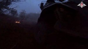 Боевая работа расчётов РСЗО «Град» ГрВ «Центр» и «Север»