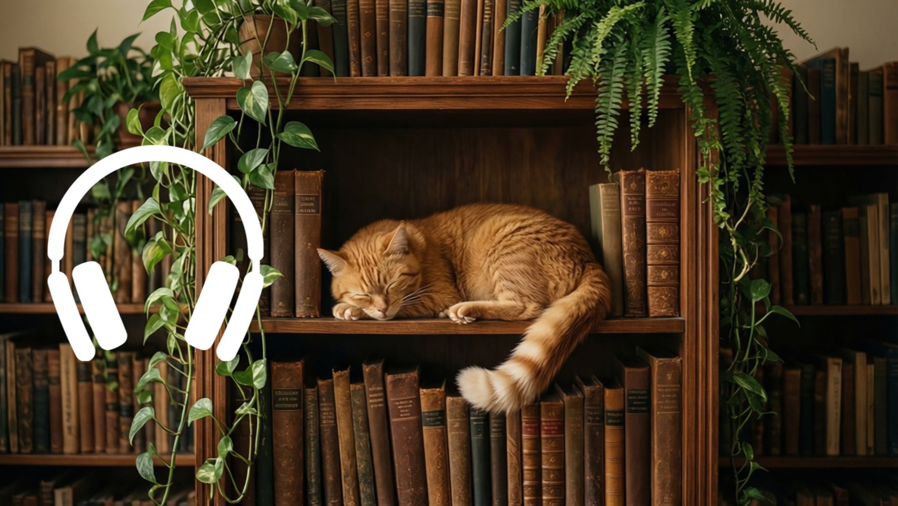 Красивая музыка • джаз 4 часа • кот среди книг уют • фоновая музыка для работы • фоновое видео