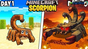 Я ВЫЖИЛ 100 ДНЕЙ ЗА СКОРПИОНА В МАЙНКРАФТЕ! 🦂😱 l СМОТРИМ ПО-РУССКИ