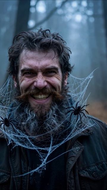 Мистический парень с пауками в лесу #таинственное #пауки #приключение