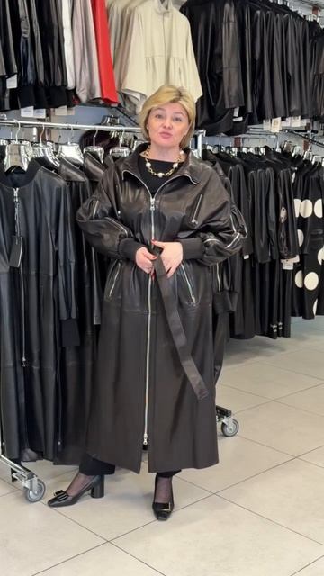 ПЛАЩ ИЗ ИТАЛЬЯНСКОЙ КОЖИ ПЛОНЖЕ 89900р‼️