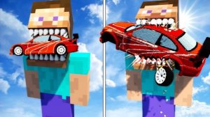 СТИВ ПРОТИВ ТАЧЕК! ТИРДАУН МАЙНКРАФТ РАЗРУШЕНИЯ.