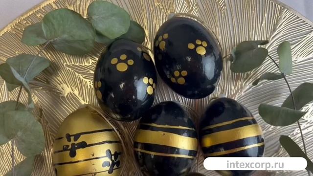 Набор декоративных яиц ЗОЛОТО ПАСХИ, 6 см, 12 шт., 59-0937