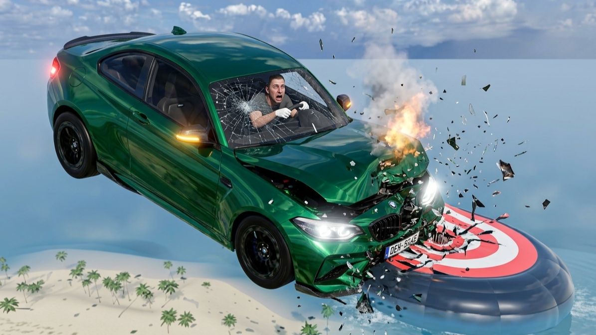 BeamNG Drive - Безумные прыжки на высокой скорости