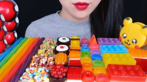 🌈 Радужные десерты 🌈 - СЛАДОСТИ и МАГИЧЕСКИЕ желе АСМР Мукбанг. ASMR еда.