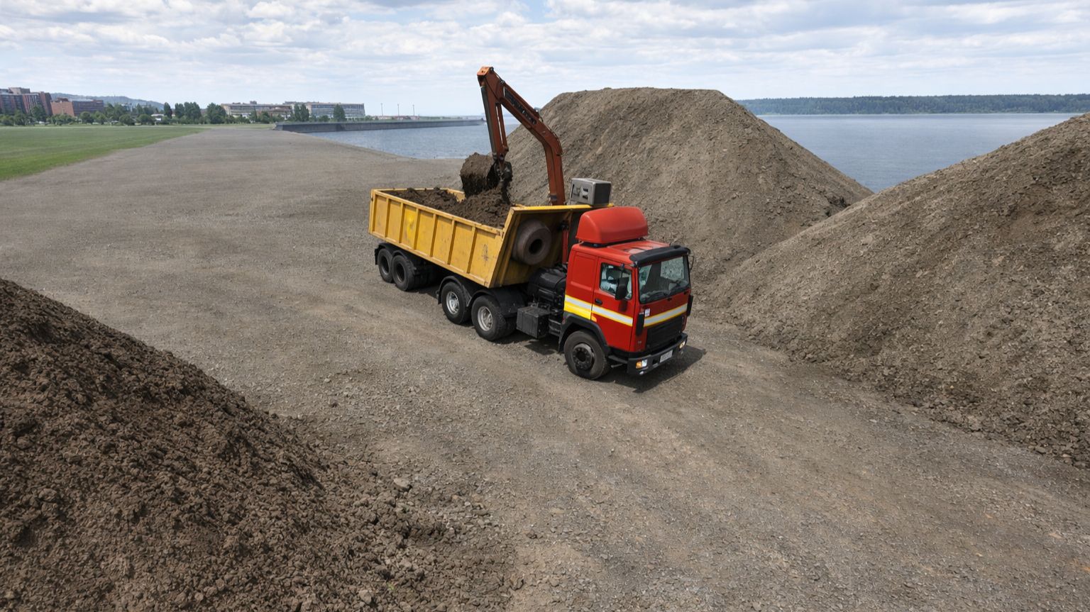 Перевозка песка на МАЗ-6422 - Motor Depot