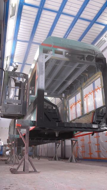 Окрасочные линии для трамваев #спкгрупп #покраска #технологии