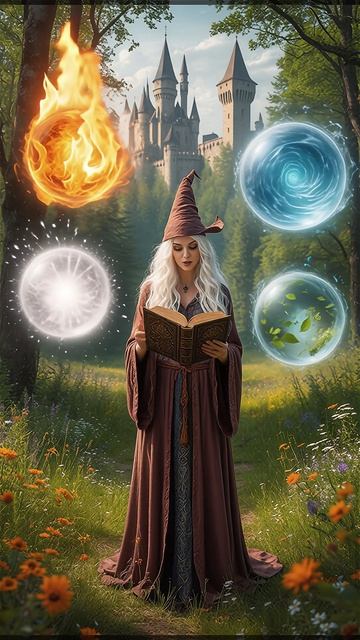 Волшебница и четыре стихии