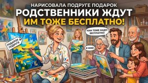 Истории из Жизни - Нарисовала подруге в подарок интерьерные картины.