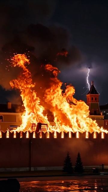 Пламя и молния: конец эпохи #пожар #трагедия #апокалипсис