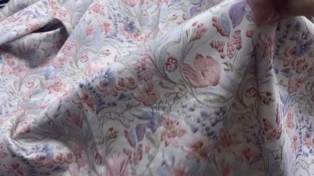 Хлопок  бежевого цвета с принтом вышитые цветы 14472