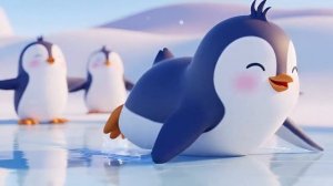 Пять маленьких пингвинов скользят вместе  . Мультфильм для детей с песней 2026