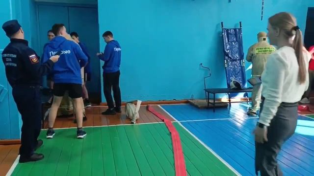 В Тымовском районе, село Ясное, прошли соревнования по пожарному спорту среди школьников