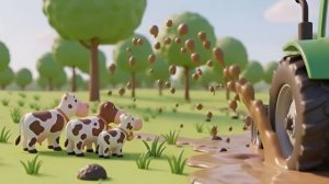 Мультфильм для детей 2026 . Забавный трактор, застрявший в пузырчатой грязи . Музыка