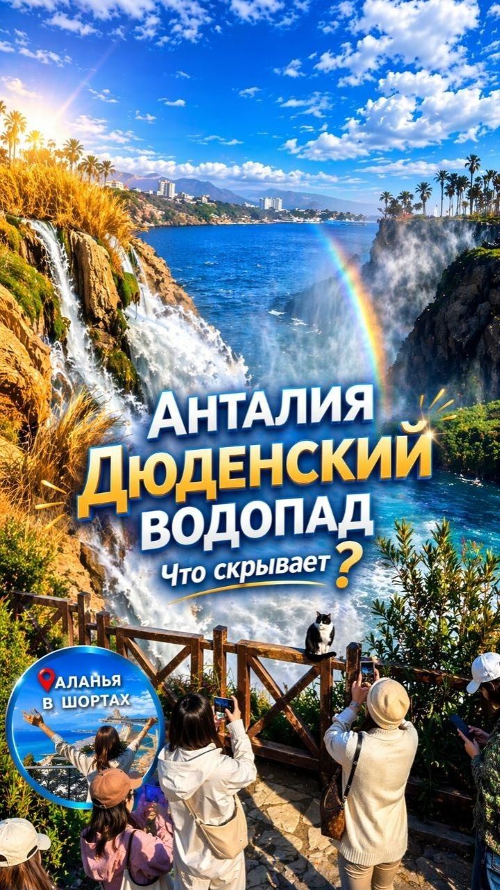 Секреты Антальи. Самый безумный водопад Турции — и он в городе! 🌊 Что скрывает Нижний Дюден? 🤔🇹🇷