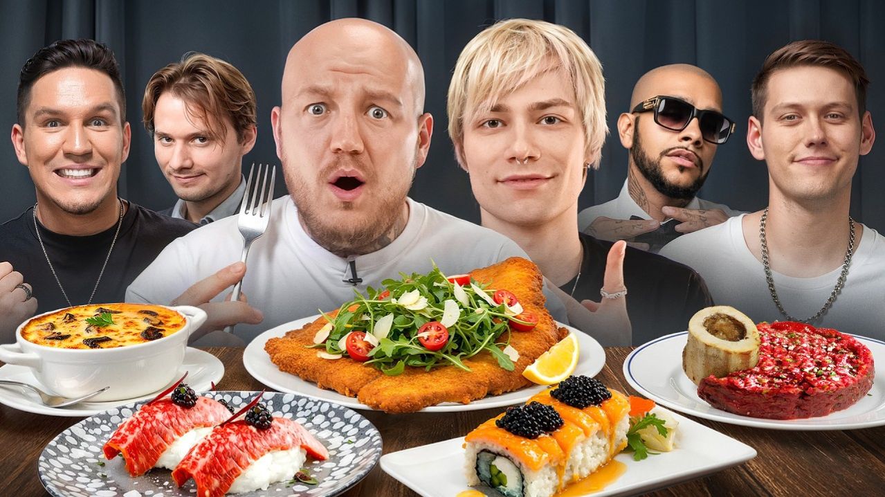 Едим Любимые Блюда Блогеров из Ресторанов с Нкеем Челлендж